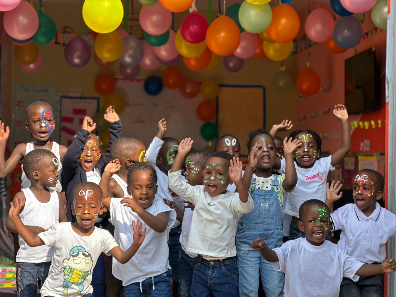 Happy children learning at Sproutlings